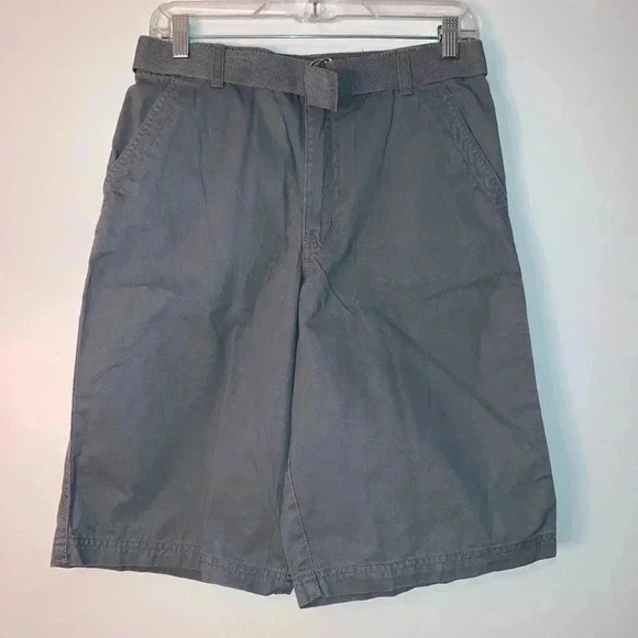 Faded Glory Grey Belted Shorts​​ - Picture 1 of 4